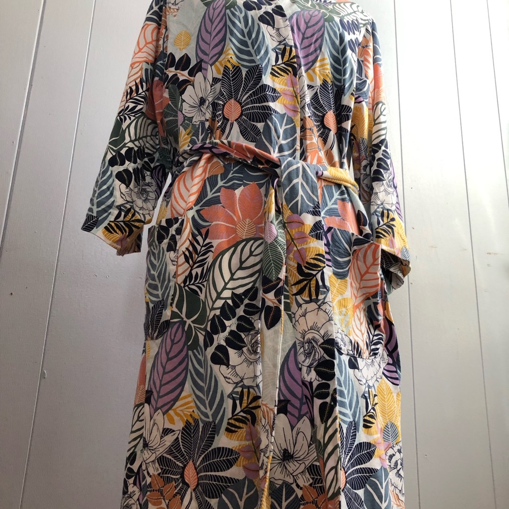 Vera Bradley Floral Kimono Robe with Belt S/M NWOT